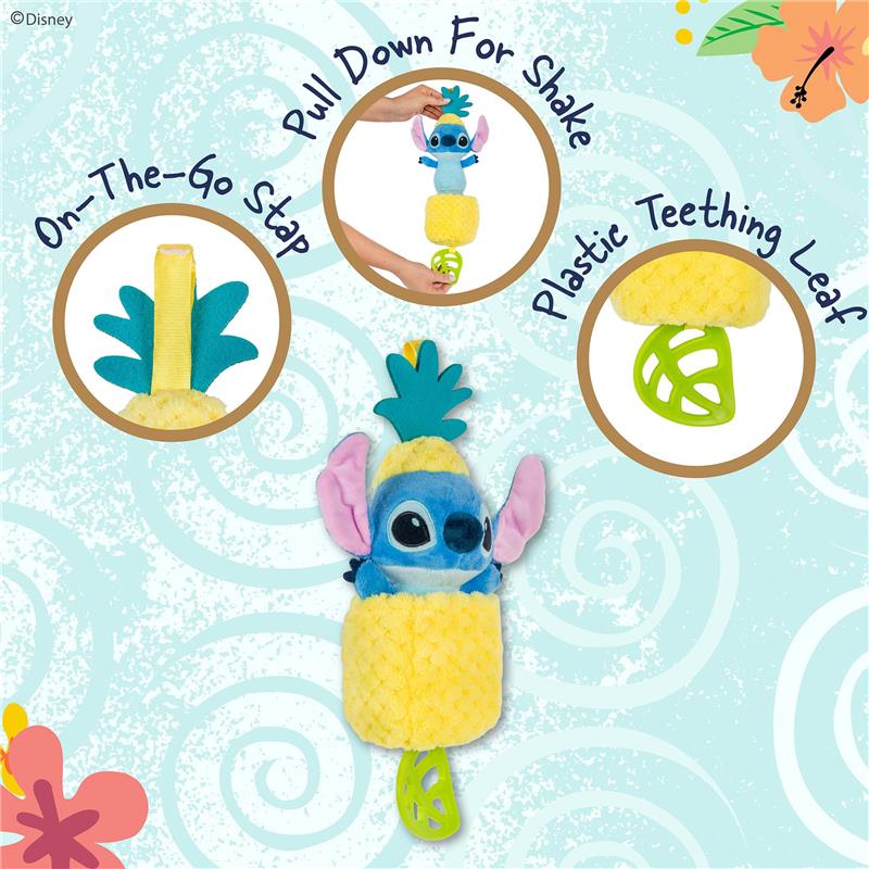 KIDS PREFERRED - Disney Baby Lilo and Stitch Toys Stitch Pulldown Pineapple Ziggle Sensory Toy Image 3
