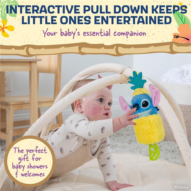 KIDS PREFERRED - Disney Baby Lilo and Stitch Toys Stitch Pulldown Pineapple Ziggle Sensory Toy Image 4