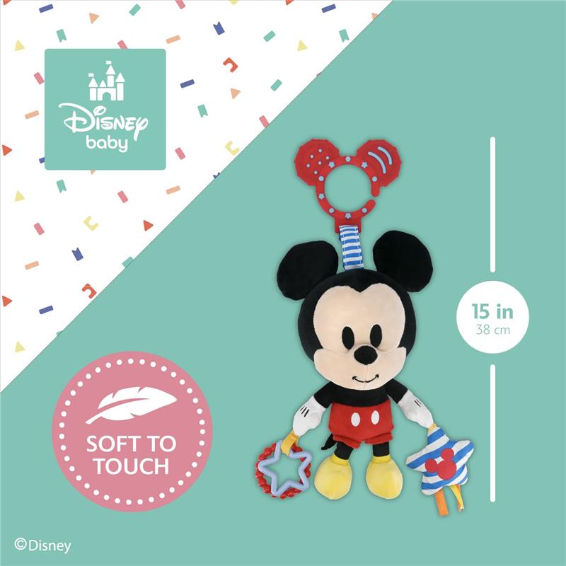 KIDS PREFERRED - Disney Baby Mickey Mouse On The Go Activity Toy with Teething Rings Image 5