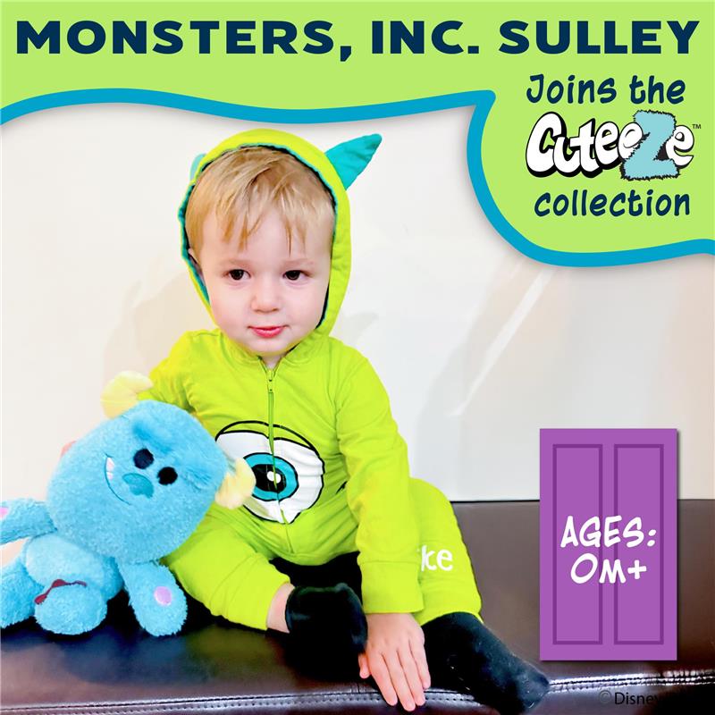 KIDS PREFERRED - Disney Baby Monsters Inc. Sully Cuteeze Plush Stuffed Animal Image 2