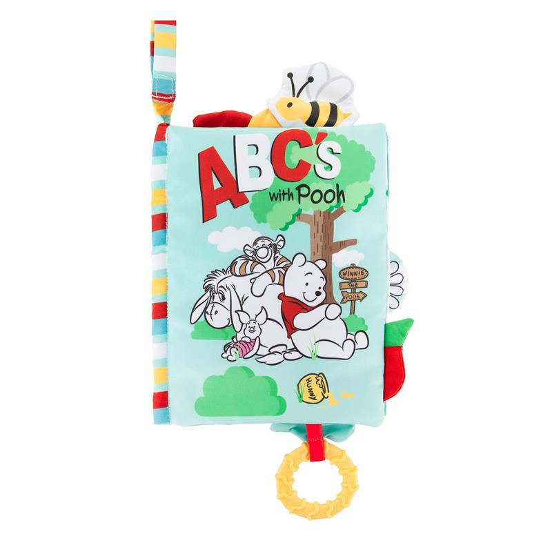 KIDS PREFERRED - Disney Baby Winnie The Pooh Deluxe Soft Book Abc's with Pooh On-The-Go Sensory Books for Babies with Crinkle Pages Image 1