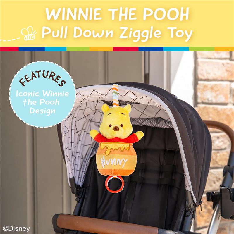 KIDS PREFERRED - Disney Baby Winnie The Pooh Pulldown Honeypot Ziggle Multi Sensory Activity Toy  Image 2