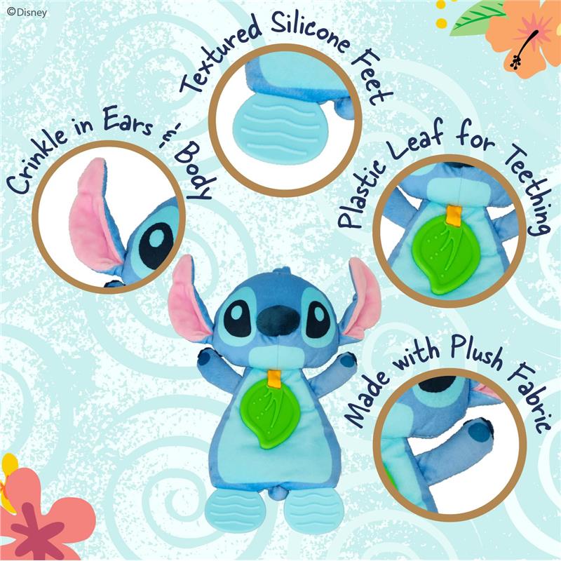 Kids Preferred - Disney Baby's Stitch Plush and Sensory Crinkle Teether Toys  Image 3