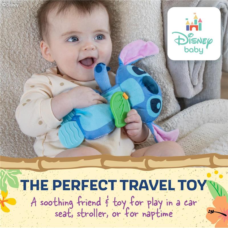 Kids Preferred - Disney Baby's Stitch Plush and Sensory Crinkle Teether Toys  Image 6