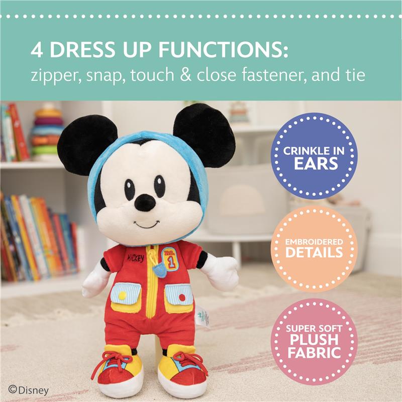 KIDS PREFERRED - Disney Mickey Mouse Dress and Play Plush for Babies and Toddlers Image 3