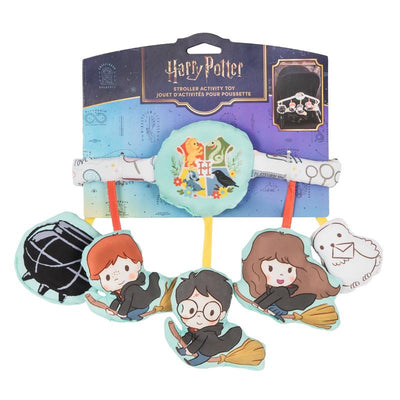 Deluxe Harry Potter soft book featuring plush characters, crinkle sounds, and a colorful Hogwarts emblem.
