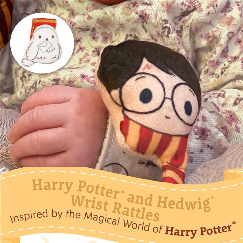 KIDS PREFERRED - Harry Potter Hedwig Baby Infant Wrist Rattles with Hedwig Plush Rattle  Image 2