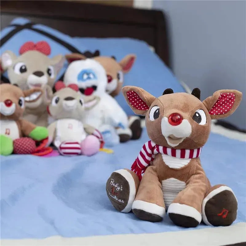 Kids Preferred - Santa Claus Rudolph The Red-Nosed Reindeer Musical Stuffed Animal, 8 Inches Image 4