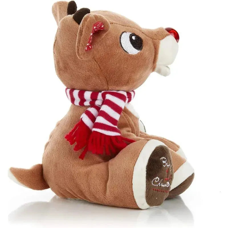 Kids Preferred - Santa Claus Rudolph The Red-Nosed Reindeer Musical Stuffed Animal, 8 Inches Image 7