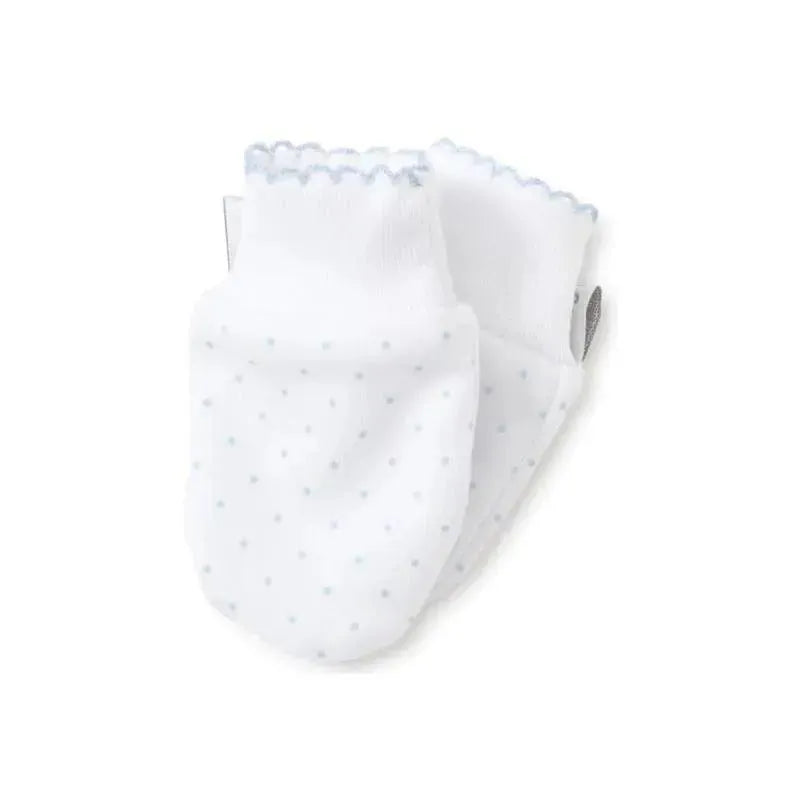 Kissy Kissy - Baby Boy Dots Print Mittens, White/Light Blue Image 2