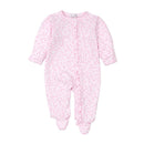 Kissy Kissy - Baby Girl Footie With Zip Hearts, White/Pink Image 1