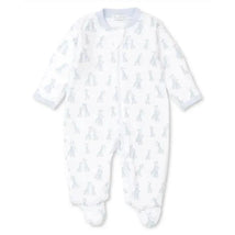 Kissy Kissy - Giraffe Grins Zip Footie, Blue Image 1