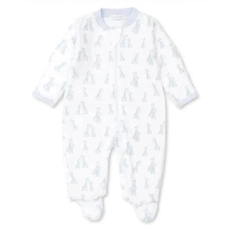Kissy Kissy - Giraffe Grins Zip Footie, Blue Image 1
