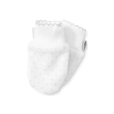Kissy Kissy - Dots Print Mittens, White/Silver Image 2