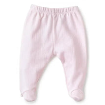 Kissy Kissy Pointelle Footed Pant, Light Blue Image 1