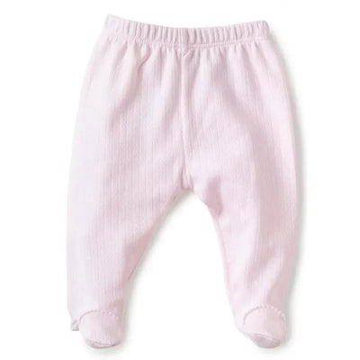 Kissy Kissy Pointelle Footed Pant, Pink Image 1