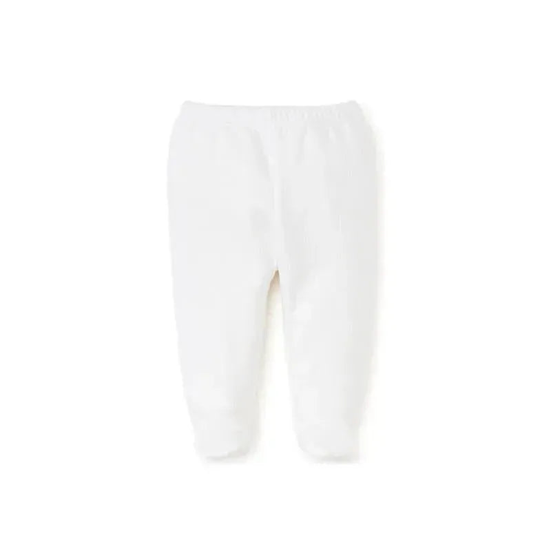 Kissy Kissy Pointelle Footed Pant, White Image 1