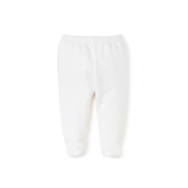 Kissy Kissy Pointelle Footed Pant, White Image 1