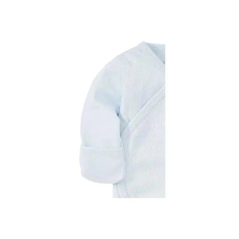 Kissy Kissy - Baby Boy Pointelle Long Sleeve Cross Bodysuit, Light Blue Image 2