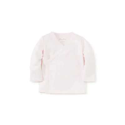 Kissy Kissy Pointelle Long Sleeve Cross Tee, Pink Image 1