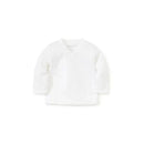 Kissy Kissy - Baby Neutral Pointelle Long Sleeve Cross Tee, White Image 1