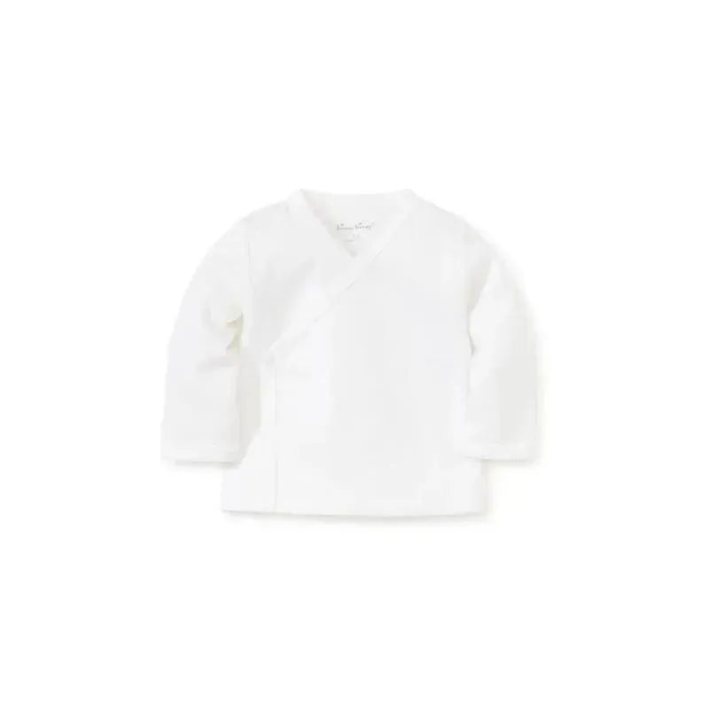 Kissy Kissy - Baby Neutral Pointelle Long Sleeve Cross Tee, White Image 1