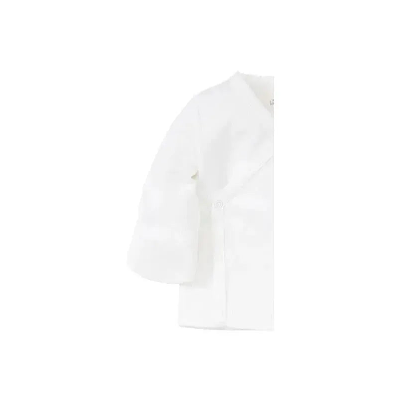Kissy Kissy - Baby Neutral Pointelle Long Sleeve Cross Tee, White Image 2