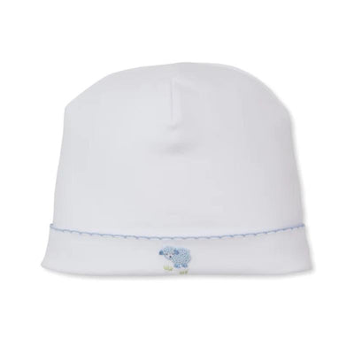 Kissy Kissy Premier Sweet Sheep White/Blue Hand Embroidery Hat Image 1