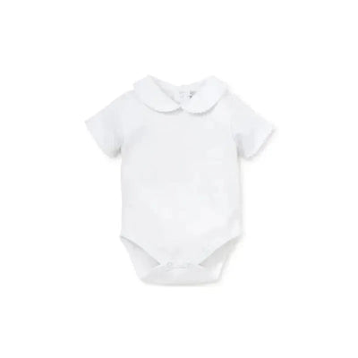 Kissy Kissy - Baby Short Sleeve Bodysuit With Bebe Collar, White Image 1