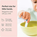 Kizingo - 2Pk Right-Handed Curved Baby Spoons for Baby-Led Weaning, Light Blue Image 5