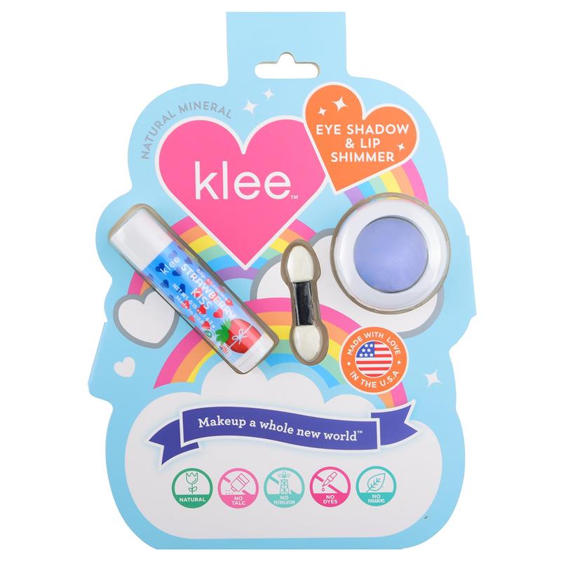 Klee Naturals - LunaStar Klee Eye Shadow and Lip Shimmer Makeup Kit. Gentle and Non-Toxic. Kid-Friendly. Made in USA. (Periwinkle Kiss) Image 1