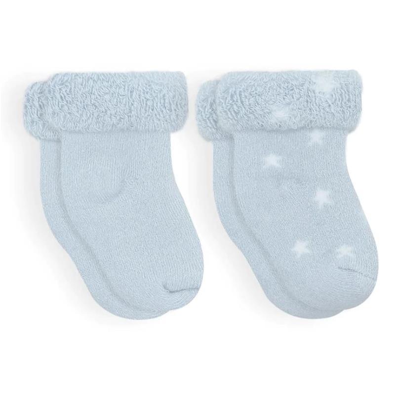 Kushies Baby - 2Pk Boy Socks Terry, 0/3M, Ice Solid/Stars Image 1