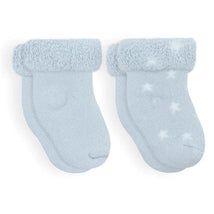 Kushies Baby - 2Pk Boy Socks Terry, 0/3M, Ice Solid/Stars Image 1