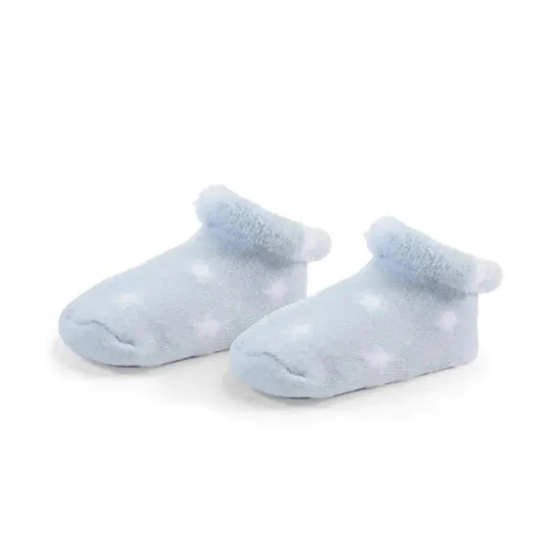 Kushies Baby - 2Pk Boy Socks Terry, 0/3M, Ice Solid/Stars Image 2
