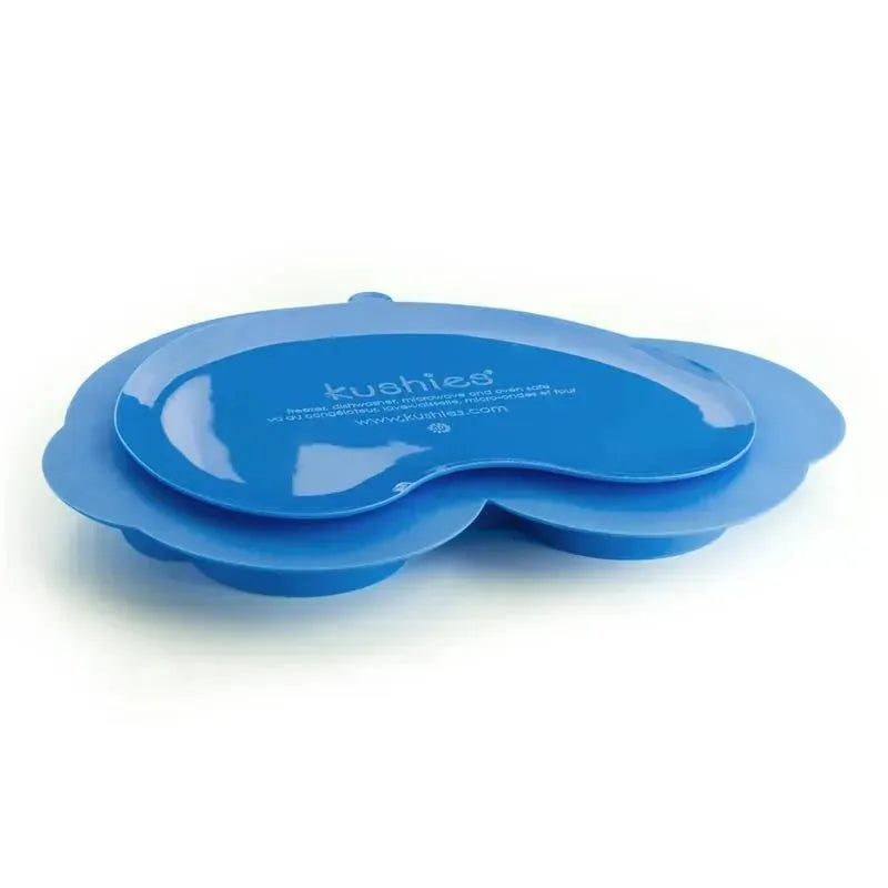 Kushies Baby Siliplate Mess-free Silicone Plate, Azure Image 3