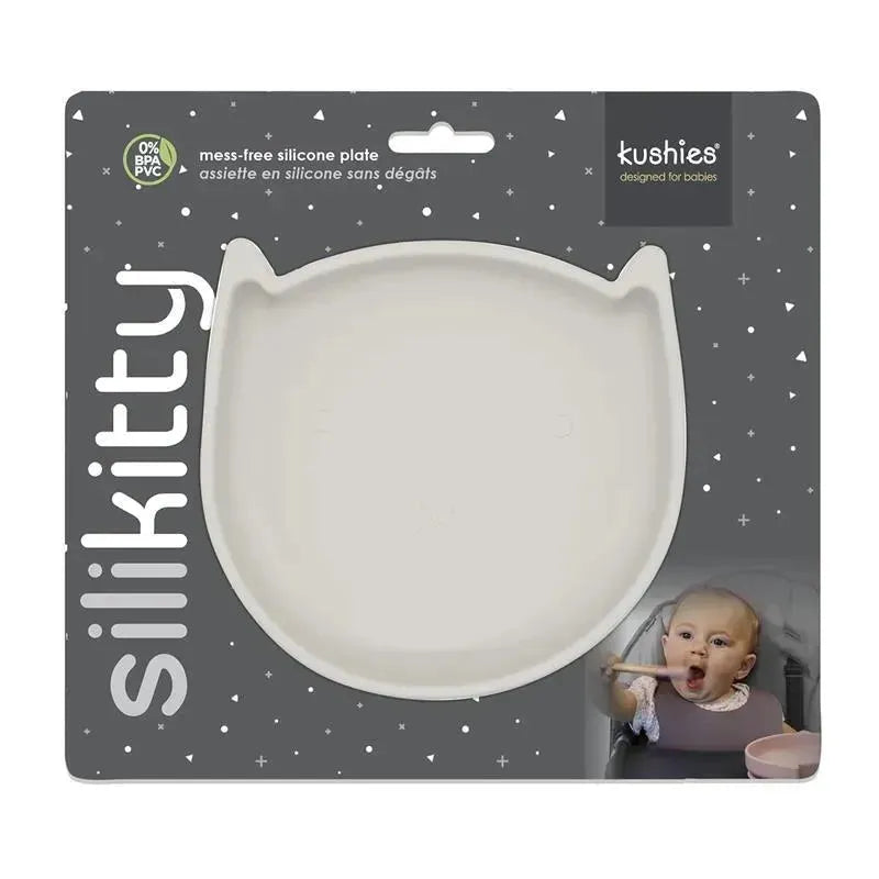 Kushies Baby - SILLYKITTY Unbreakable Fun Baby and Toddler Silicone Plate with Suction, Sand Image 7