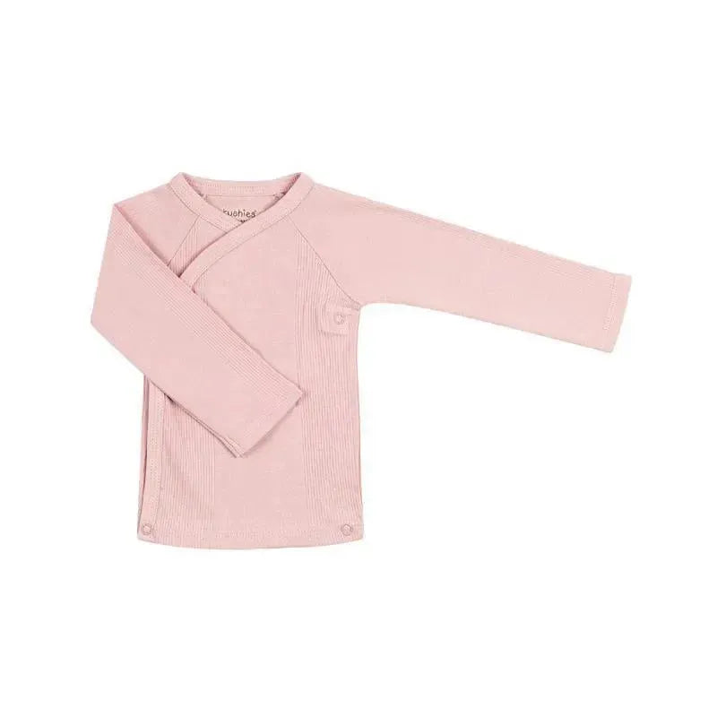 Kushies Long-Sleeve Wrap Tee - Pink Image 1