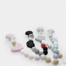 Kushies Silibeads Silicone Pacifier Clip - New Blue Car Image 3