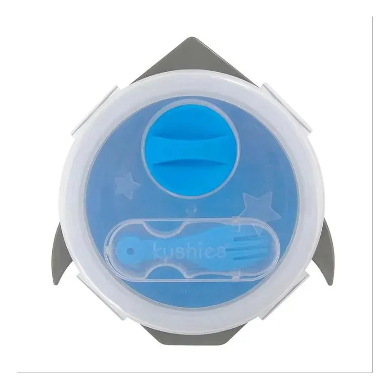 Kushies Silibox Silicone Container, Blue | Baby Food Storage Container Image 1