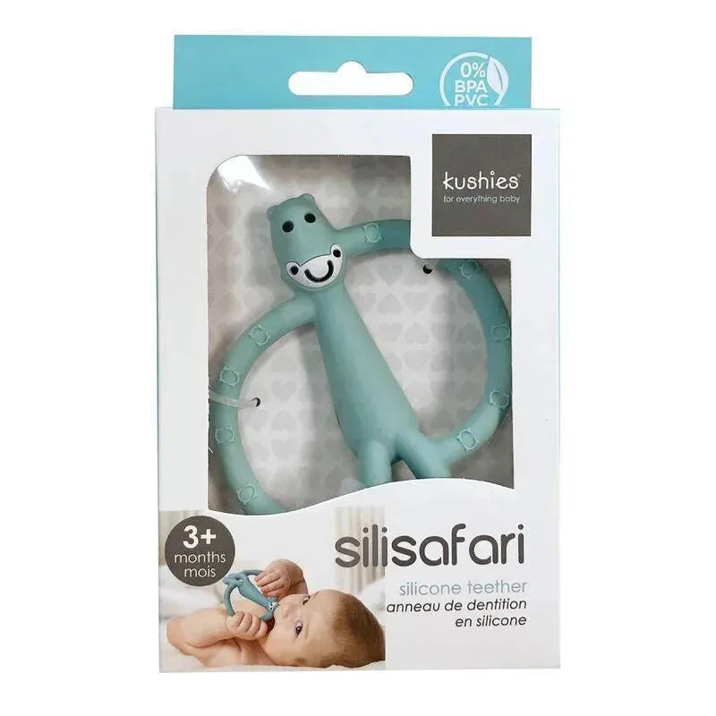 Kushies Silisafari Silicone Teether Hippo Image 7