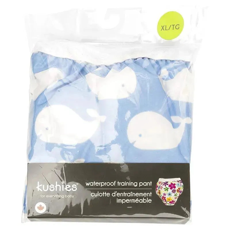 Kushies Taffeta Waterproof Training Pant, Blue Whales Image 2