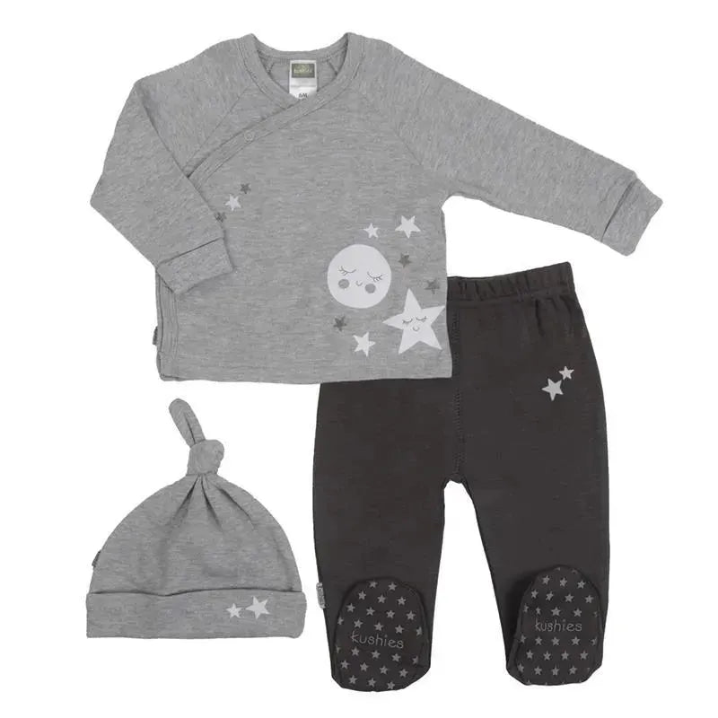 Kushies - Take Me Home Wrap, Pant And Hat Set Grey Image 1