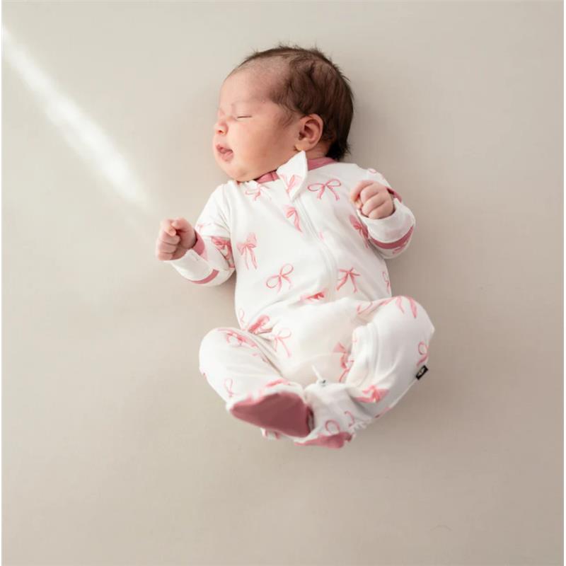 Kyte Baby - Baby Girl Zippered Footie In Bow Image 3