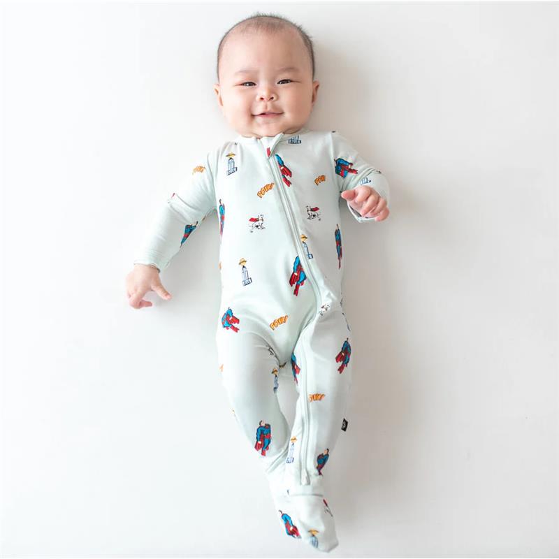 Kyte Baby - Bamboo Zippered Footie In Superman Image 3