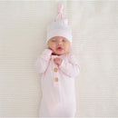 Kyte Baby Knotted Cap In Sakura Pink 0/3M Image 1