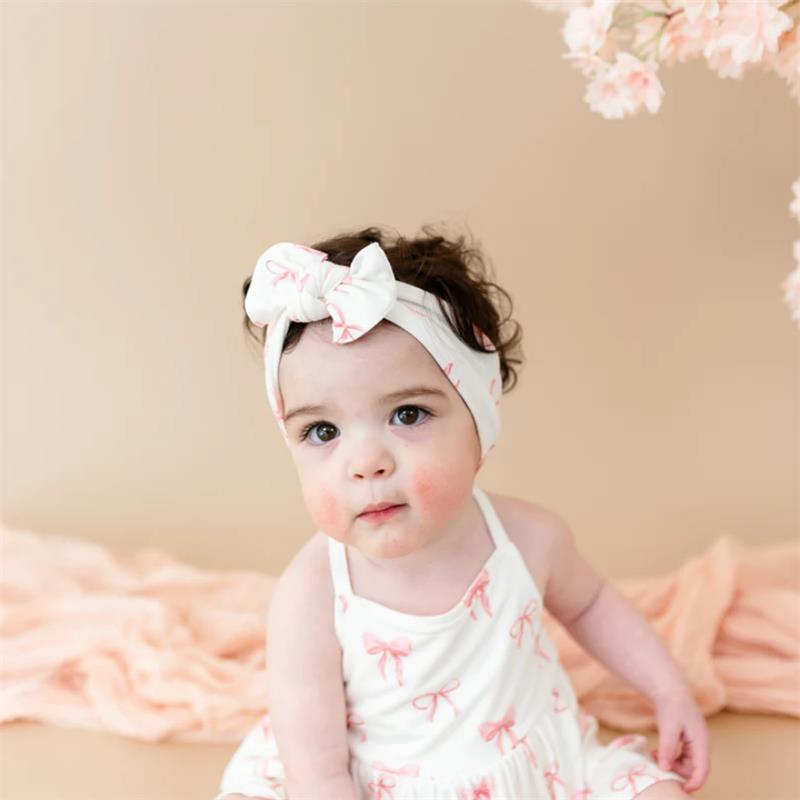 Kyte Baby Spaghetti Strap Ruffle Romper In Bow Image 3