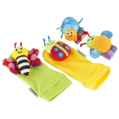 Lamaze Gardenbug 4-Piece Foot Finder and Wrist Rattle Set Image 1