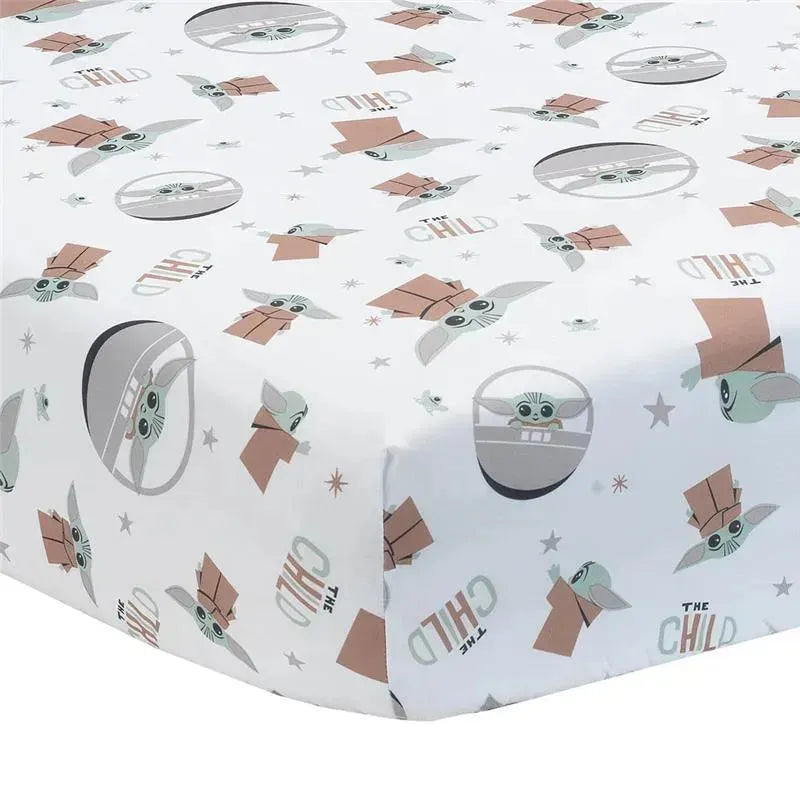 Lambs & Ivy - 3Pk Star Wars The Child Baby Yoda Baby Crib Bedding Set Image 4