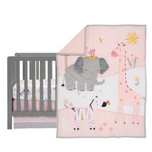 Lambs & Ivy - 3Pk Jazzy Jungle Safari Animals Pink Baby Crib Bedding Set Image 2