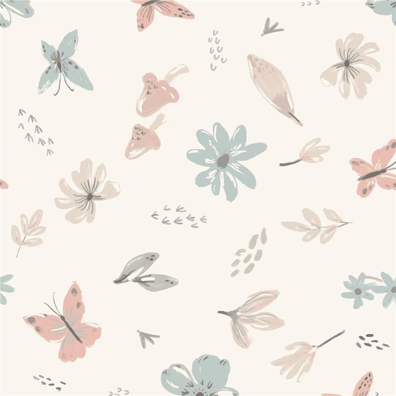 Lambs & Ivy - Baby Blooms Watercolor Floral/Butterfly Cotton Fitted Crib Sheet Image 2